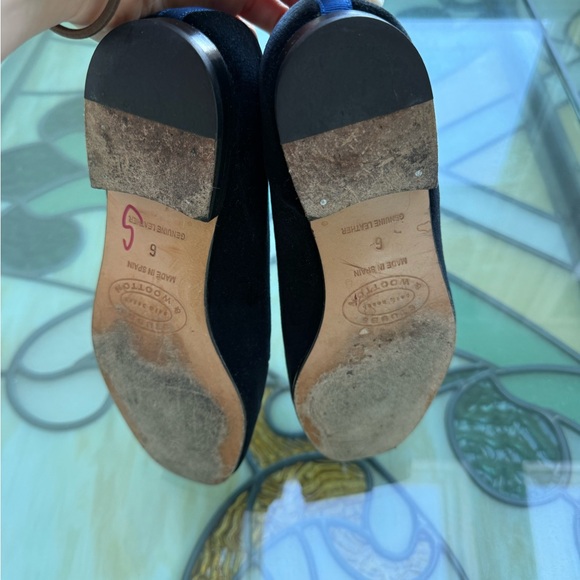 Stubbs & Wootton Black and Blue Women's Loafers - Picture 6 of 8